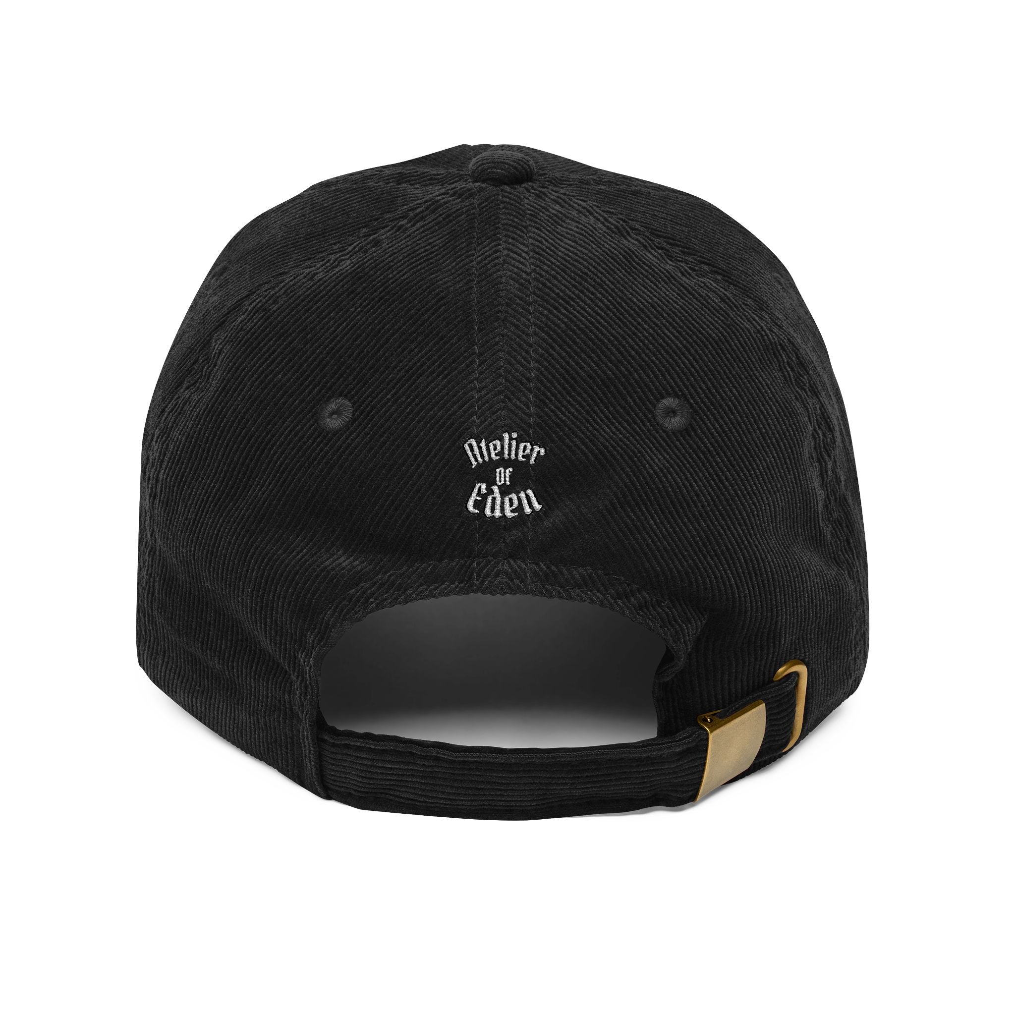 "Create Not Consume." Corduroy Embroidered Vintage Hat
