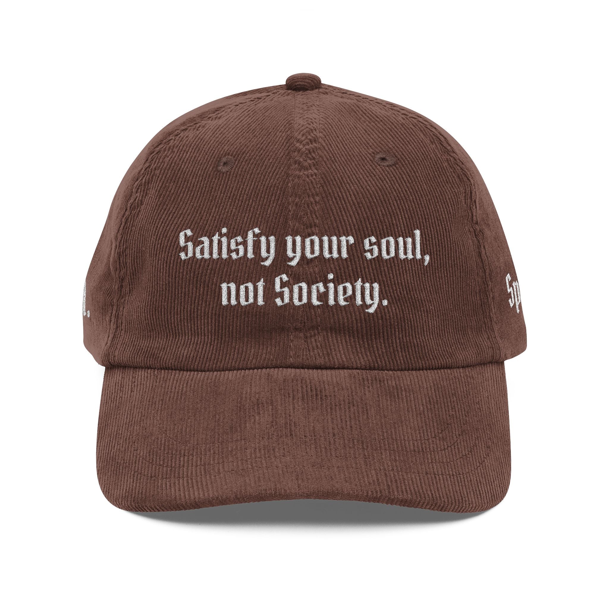 AtelierOfEden “Satisfy your soul” Vintage Corduroy Cap (Embroidery)