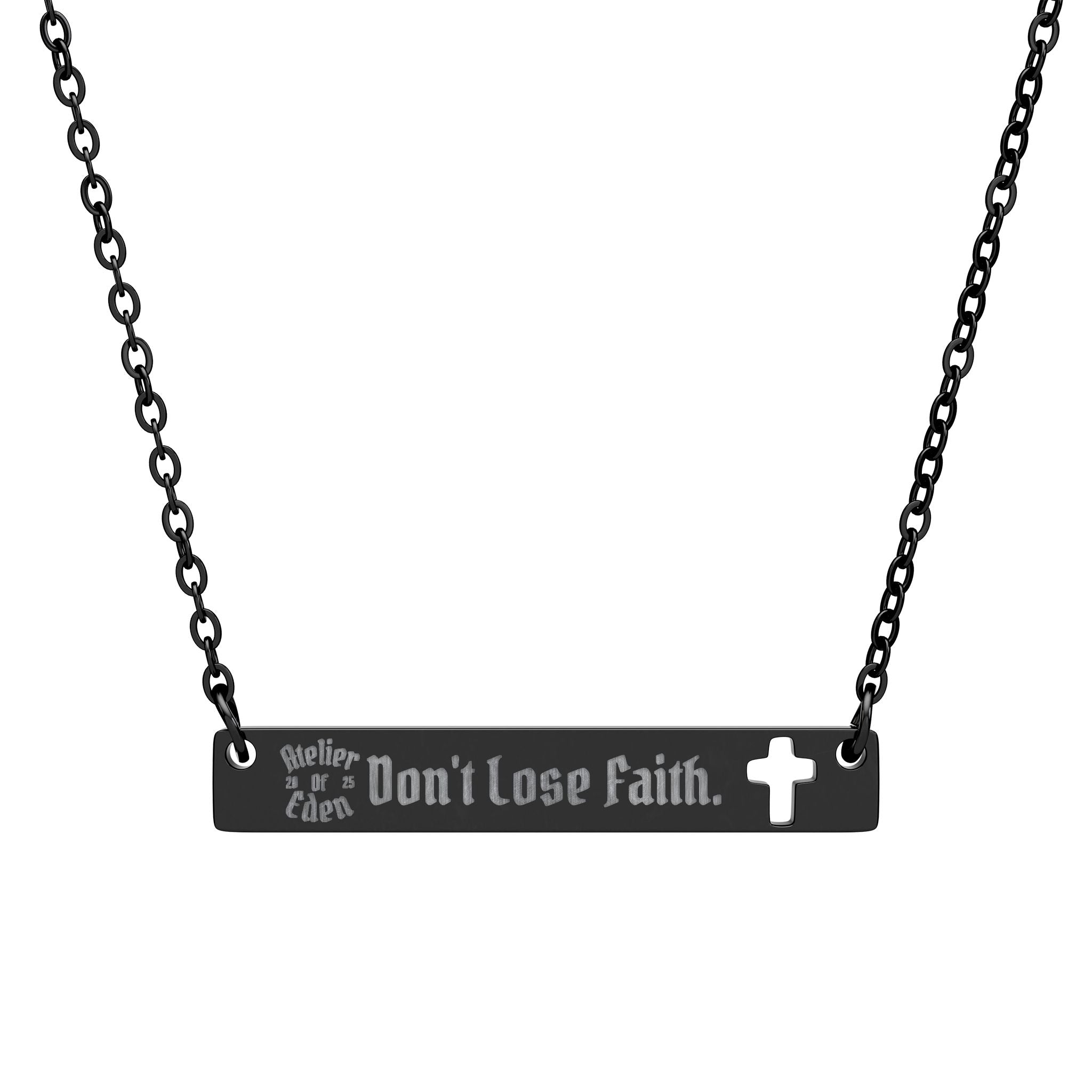 AtelierOfEden - "Don't Lose Faith." Engraved Pendant