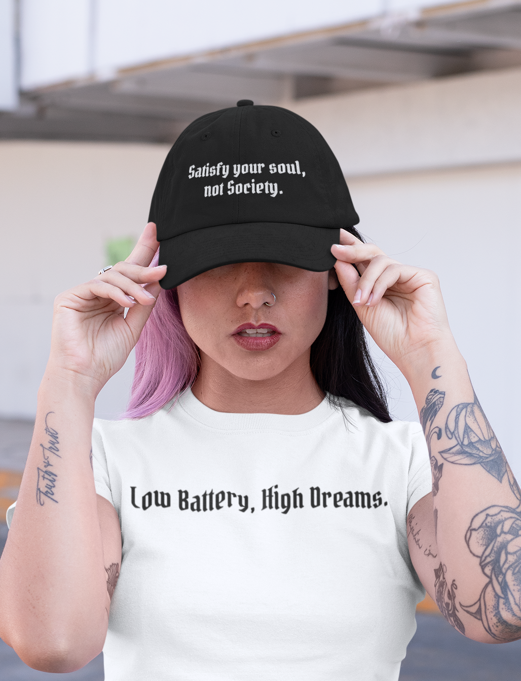 AtelierOfEden "Low Battery, High Dreams." Graphic T-Shirt